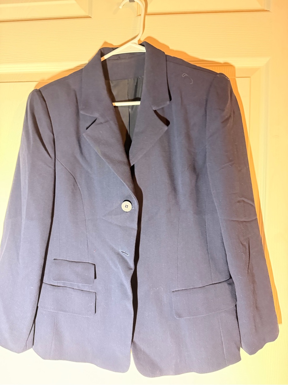 Classic Navy Blazer - Tailored Two-Button Jacket